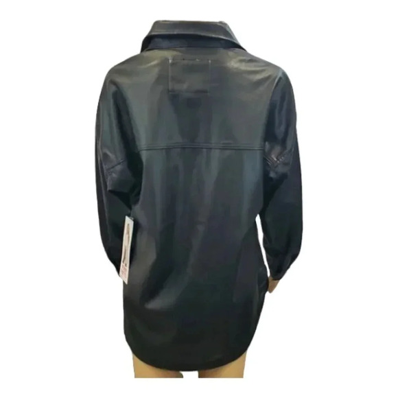 XS Size 1 Celebrity Pink Women's Pleather Shacket. Multipurpose Jacket or Shirt - Picture 4 of 11